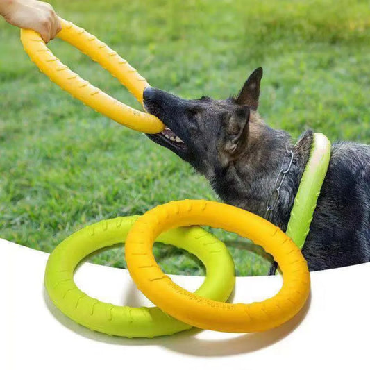 Dog Ring Toys Indestructible Chewing Flying Floating Training Tools Fetch for Small Medium Large Dogs Throwing Catching Flying